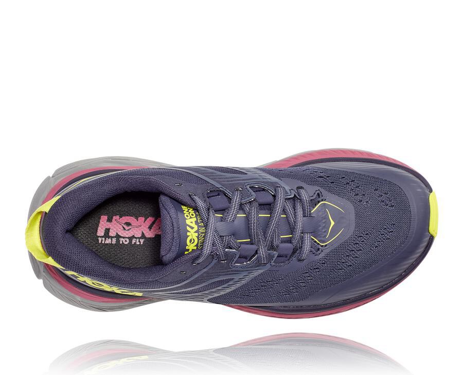 Trail Shoes Womens - Hoka One One Stinson Atr 6 - Navy - DOXNZIG-26